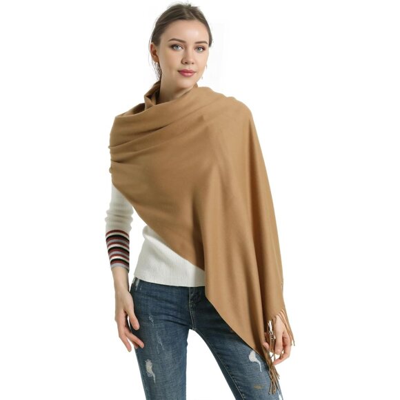 Pashmina Scarf and Shawl - Soft Women Pashminas Wrap for Wedding Evening Party d - Picture 3 of 5